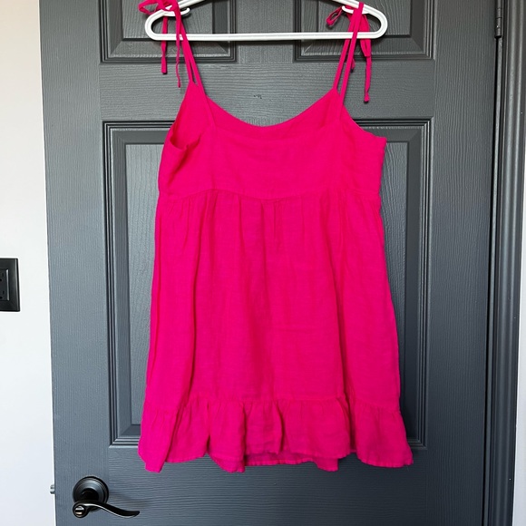 Zara fuchsia linen mini dress - Picture 3 of 5